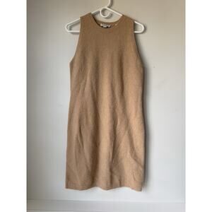 Vince Sleeveless Wool Blend Sweater Dress Style Brittle Size Medium Beige